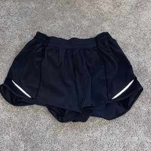 Black Lululemon Hotty Hot Shorts
